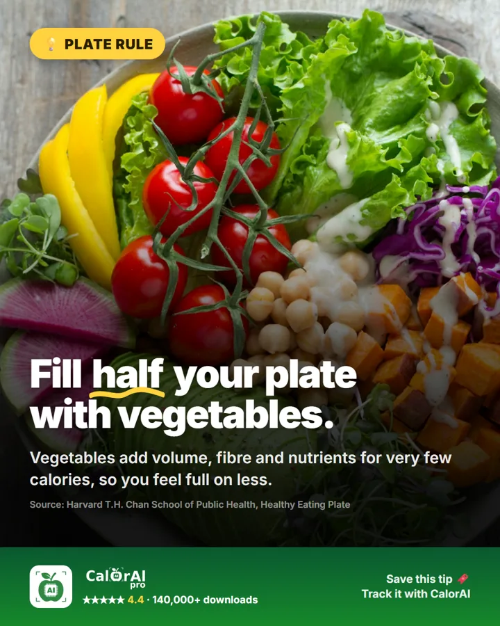 Fill half your plate with vegetables