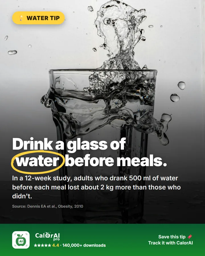 Drink a glass of water before meals