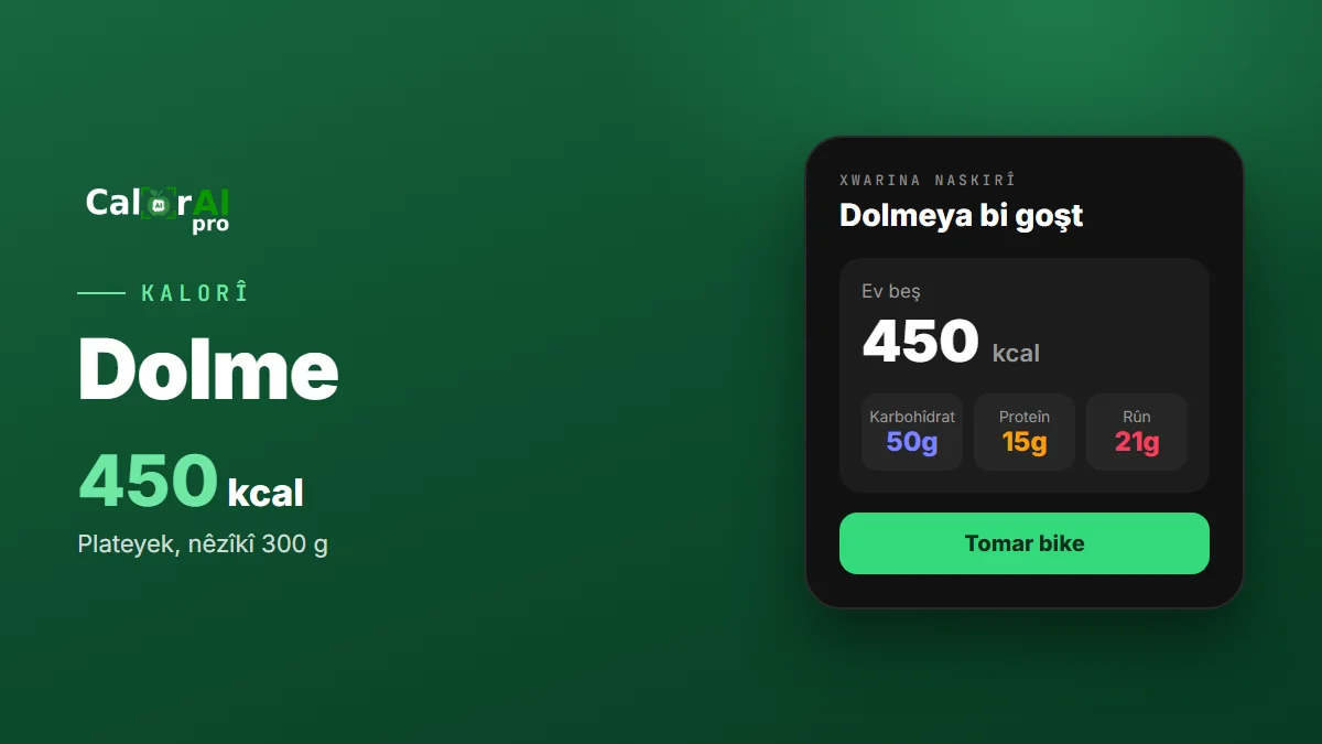 Di dolmeyê de çend kalorî hene?